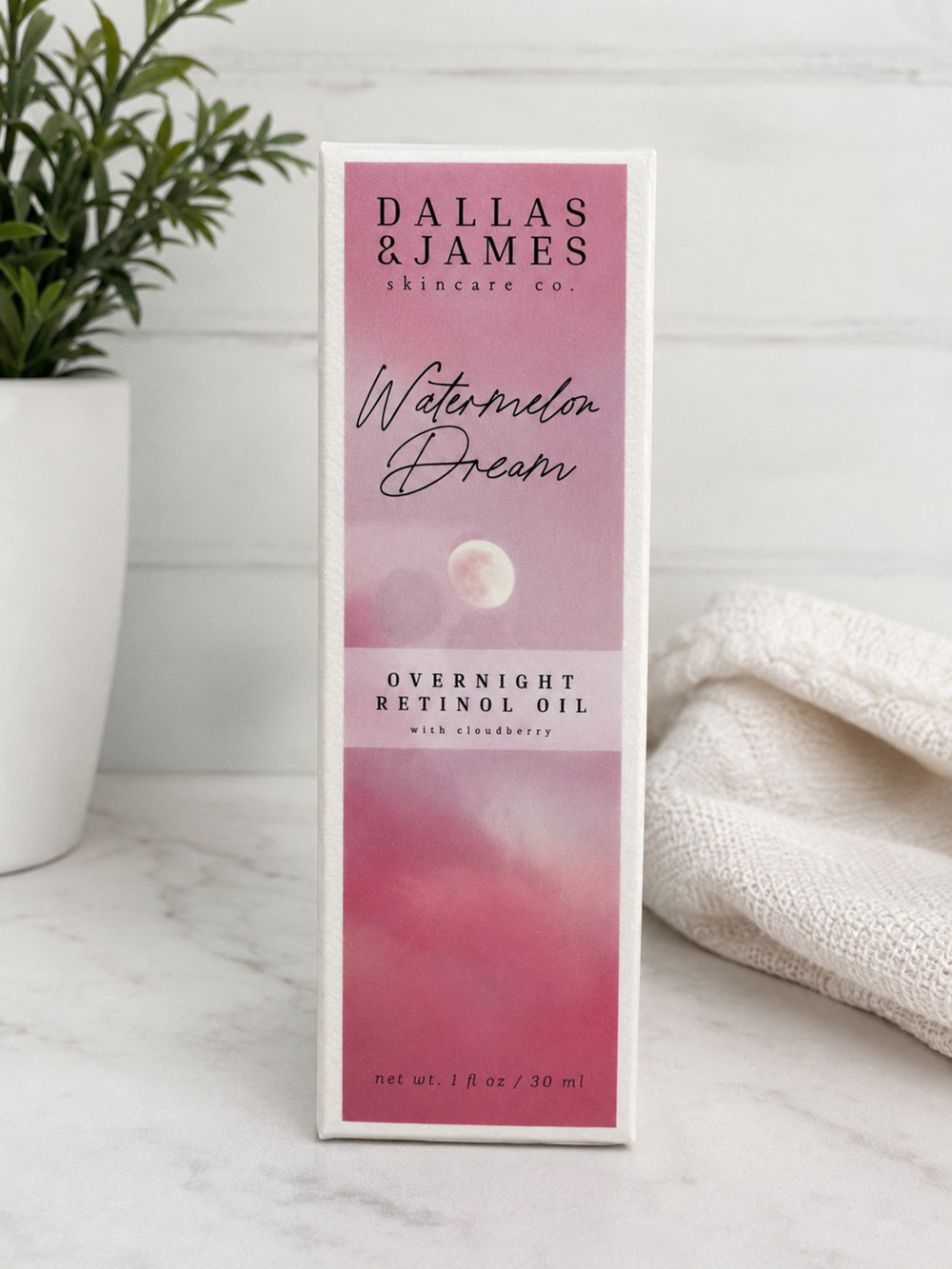 Dallas & James Watermelon Dream Overnight Retinol Oil and Cloudberry 1 floz/30ml